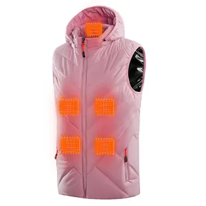 Custom Multiple Zone Heating Pad Winter Ski Mens Woman Girl Unisex Warmer 5V USB Electric Heated vest Jackets Vest For Ladies