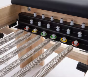 Juego de reformador de Pilates de Yoga portátil con marco de cama de <span class=keywords><strong>loft</strong></span>, máquina de Metal DE SALUD ajustable, Pilates multifunción de madera de roble duradero - Product Image 5