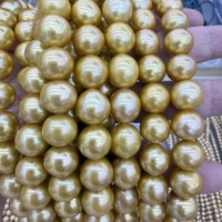 Collier de perles d'eau douce de qualité 4A, belle rondure, teintes or, pour la vente en gros depuis Zhuji