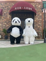 Costume de mascotte en fourrure longue Efun, costume gonflable d'ours polaire pour adulte, costume de cosplay personnalisé, costume gonflable d'ours polaire publicitaire