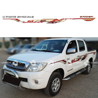 Autocollants décoratifs pour carrosserie de Toyota Hilux Vigo 4X4 2011, bandes de couleur, avec garantie d'un an