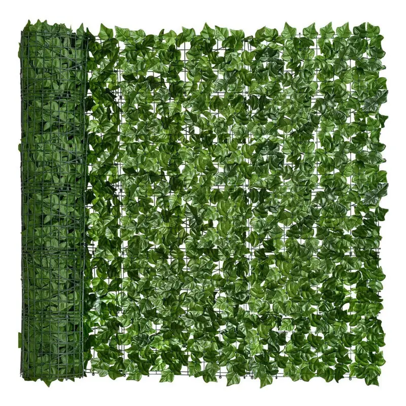 Faux Green plant wall artificial Hedge fence wall garden rattan fence guardrail ivy panel roll decoration