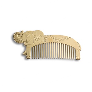 High Quality Classic Luxury Customized Logo Metal Hair Brush Brass Personalized Hair Comb - Product Image 1