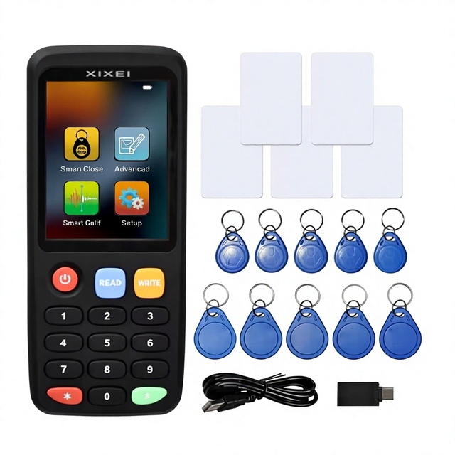 NFC Smart Chip Reader RFID ID IC Card Copier Tag Clone Duplicator ABS Material 125KHz/13.56MHz