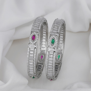 Glamorous Classic Style Conjuntos de joyas de plata 925 para mujer con acentos de cristal natural Brazalete llamativo - Product Image 3