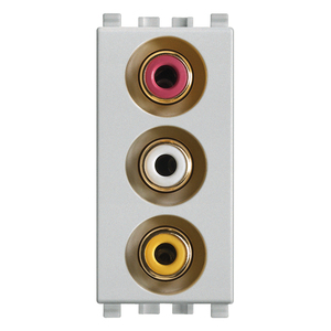 ช่องเสียบ RCA 3 พอร์ต สำหรับเสียงและวิดีโอ แบบติดผนัง - Product Image 1