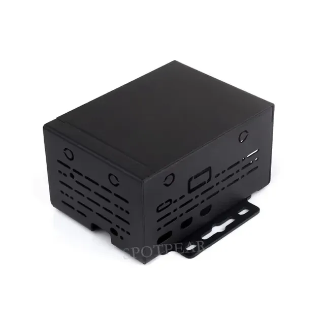 Industrial Grade Raspberry Pi 5 Metal Case Supports Cooler Installation PCIe/PoE HAT Protective Rail for Education Maker Boards