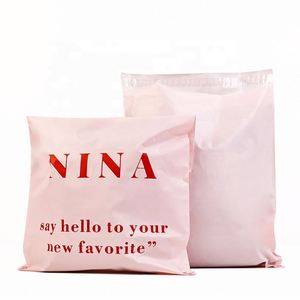 Bolsa de Envío Postal de Poliéster Rosa con Logotipo Personalizado, Impermeable, de 0.12mm de Grosor, para Ropa, Zapatos, Impresión, Mensajería - Product Image 2