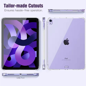 Nueva llegada a prueba de golpes Flexible suave transparente cubierta de la caja de la tableta para <span class=keywords><strong>Apple</strong></span> <span class=keywords><strong>Ipad</strong></span> <span class=keywords><strong>Air</strong></span> 5 10,9 2022 Fundas - Product Image 2
