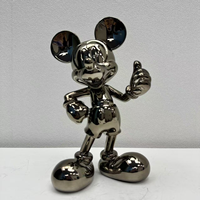 Sculpture Moderne de Mickey Mouse en Résine Électroplaquée, Mignonne pour la Décoration Intérieure, Vente en Gros