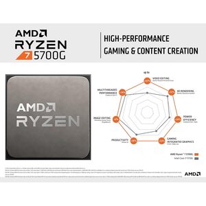 AMD Ryzen™7 5700g 8-core 16-เธรดเดสก์ท็อปโปรเซสเซอร์ที่มีเรเดียน™กราฟิก L3ประเภทซ็อกเก็ตสำหรับเล่นเกม - Product Image 5