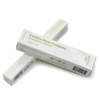 Carton Kraft pliable personnalisé pour produits cosmétiques boîte en papier kraft brun avec logo d'estampage en feuille d'or
