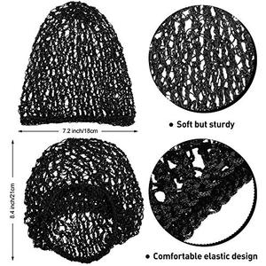 SOLPOP Filets à <span class=keywords><strong>cheveux</strong></span> longs pour femmes, en maille douce <span class=keywords><strong>de</strong></span> rayonne tricotée au crochet, pour le sommeil et les professionnels du secteur <span class=keywords><strong>de</strong></span> la restauration - Product Image 4