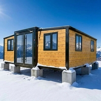 Maisons conteneurs extensibles de 40 pieds, installation rapide, couleur personnalisable, design moderne du milieu du siècle, pour usage en villa