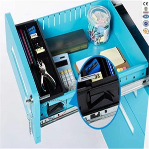 Youbai מודרני נייד מגירות הגשה מתכווננת עם קצה מתכת-3 מגירה ארון עבור הבית חדר השינה משרד - Product Image 5