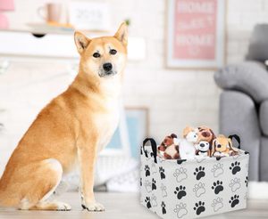 Panier de rangement pliable <span class=keywords><strong>en</strong></span> <span class=keywords><strong>toile</strong></span> Nuohui pour enfants avec poignées pour les jouets pour chiens et la lessive, design rectangulaire - Product Image 5