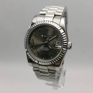 นาฬิกาข้อมือระบบอัตโนมัติ NH35 คุณภาพสูง หน้าปัดตัวเลขอารบิก - Product Image 4