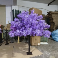EG-VH016 Centre de table artificiel personnalisé pour mariage et baby shower, arbre de fleurs violettes, rose et lilas