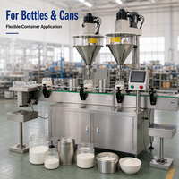 Machine de remplissage automatique de poudre haute précision à double tête à vis sans fin pour épices et café, de 50g à 1000g