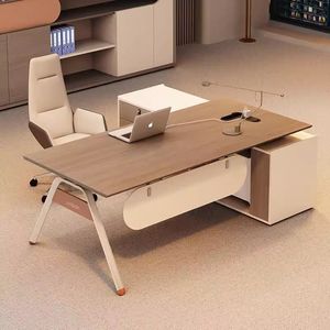 Escritorio Ejecutivo Moderno Minimalista de 1600 mm, Escritorio de Oficina de Lujo Ligero con Juego de Sillas para Espacio de Trabajo de Gerencia - Product Image 3