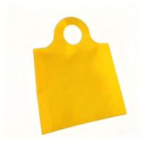 Sacs de courses en plastique personnalisés avec logo imprimé, poignée découpée en arc, pour l'emballage de vêtements et de chaussures pour supermarchés et expositions