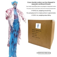Nouvelle Décoration d'Halloween Fantôme Chirurgien en Plastique de 22m, Lumineux, Horreur, pour Intérieur, Façade de Porte, Maisons Hantées, Modèle 24034