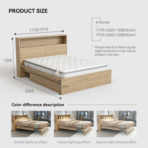 Cadre de lit de luxe moderne <span class=keywords><strong>avec</strong></span> rangement | Lit en bois haut de gamme Factory Direct - Product Image 2