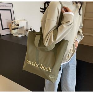 Bolsa de Mano de Algodón Resistente de 20 Pulgadas con Logotipo Bordado en 3D - Product Image 3