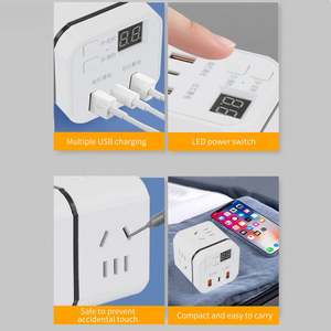 <span class=keywords><strong>Cube</strong></span> Minuterie Convertisseur de <span class=keywords><strong>prise</strong></span> USB Mise hors tension automatique Interrupteur de réservation Bande de saisie Plug in Terminal Block - Product Image 4