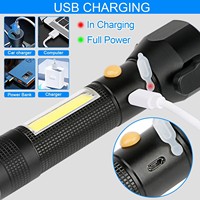 Lampe de secours pour voiture 3 en 1, marteau de sécurité, coupe-ceinture, brise-vitre, lampe torche LED COB, lumière d'avertissement SOS, outil d'évacuation automobile