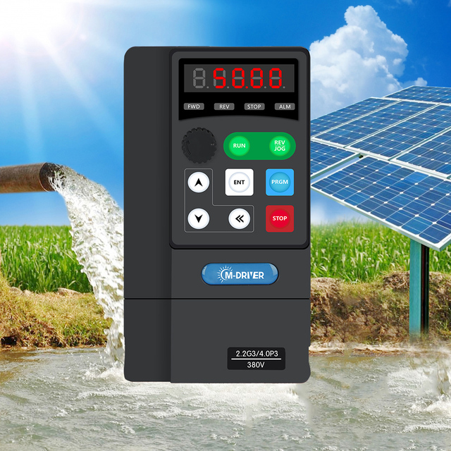 3hp Solar Vfd 250V~800V DC to AC 380V 3 Phase  2.2kw Drive Solar Pump Inverter