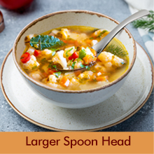 Factory Custom logo Thick Heavy Weight Soup High Grade 18/8 Stainless Steel Soup <b>Serving</b> <b>Spoons</b> - Product Image 4
