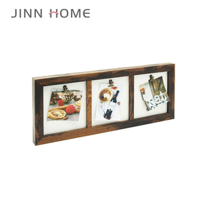 Thủ Công Bằng Gỗ Tự Nhiên Ảnh Tranh Hiển Thị 3 Mở Dọc Ba Hình Ảnh Khung Ảnh - Product Image 2