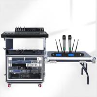 Flight case antichoc en aluminium 12U/14U/20U pour racks d'amplificateurs de studio, armoire de table de mixage DJ, tiroir et enceintes de musique