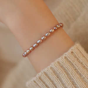 WENCHI 2023 Luxury New <b>Freshwater</b> <b>Pearl</b> <b>Bracelet</b> Purple 14K Gold Elegant Bangles 30g - Product Image 3