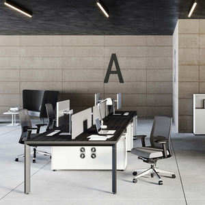 Mobilier de bureau moderne noir Travailleurs modulaires Système de poste de travail pour 2 4 6 8 personnes - Product Image 3