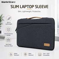 Housse pour ordinateur portable, fine, légère, avec poche pour poignée, pour ordinateur portable de 13,6 à 15,6 pouces, pour les voyages d'affaires et le bureau