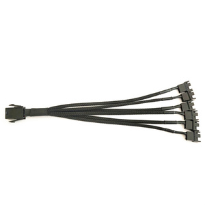 12V 4PIN <b>Cable</b> 6PIN PWM Fan <b>Power</b> Extension 1 to 6 Converter for Computer Cooling Fan - Product Image 2