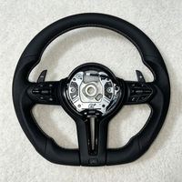 Volant de voiture sport en cuir noir complet pour BMW M3 M4 M5 M6 F30 F10 F15 X3m F97 F20 F22 F25 F31 F32 F34 F80 F84 F87