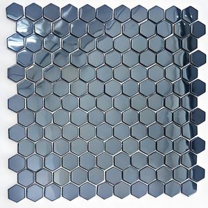 Hiện đại TV Nền thép không gỉ tường Sticker <span class=keywords><strong>Hexagon</strong></span> vàng kim loại Gạch Mosaic 4 mét cho phòng khách KTV Nội Thất Tường - Product Image 5