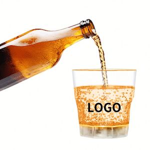 Custom LED Glowing in Dark Cup Clear Plastic <b>Light</b> up Flashing Whisky Glass for Party - Product Image 1