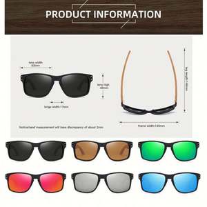 Lunettes de soleil en bois faites à la main pour hommes et femmes, polarisées, pour la conduite en extérieur - Product Image 5