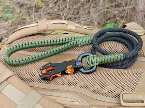 Ağır alüminyum tutuşunu tırmanma halat köpek tasma Paracord örgülü kolu ve kurbağa 360 klip - Product Image 6
