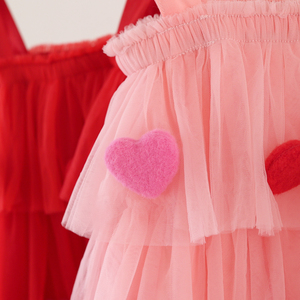 Abito a strati in Tulle di cotone per bambine e bambine Abito da TUTU per bambine e bambine abito bianco estivo con spalline Casual - Product Image 3