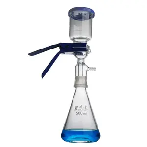Lab Application 250/500/1000/2000/5000ml high borosilicate glass 47/50mm All Glass Laboratory filter bottle unit