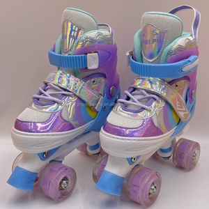 <span class=keywords><strong>Pattini</strong></span> in Linea per Bambini con Ruote Regolabili a Quattro Ruote, Doppia Fila, Ruote in PP PU Completamente Luminose, Vendita Diretta dalla Fabbrica per Ragazzi - Product Image 2