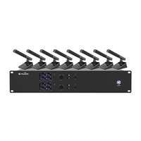 Système de microphone sans fil UHF HUAIN, système audio professionnel pour conférences avec micro de table pour salles de réunion