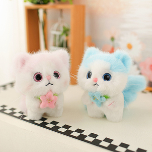 Llavero de Peluche de Gato Pequeño con Corbata de Moño, Animal de Peluche, Colgante para Bolsa, Decoración del Hogar, Juguete de Gato Pequeño y Suave - Product Image 5