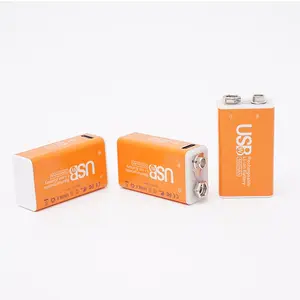 High Quality Replace Aa Aaa Batteries 1850AWH Rechargeable Li Ion Battery 9V 500mAh USB Type-C Lithium Battery