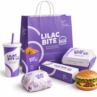 Boîte à emporter pour poulet frit, hamburger, avec logo personnalisé, biodégradable, recyclable, pour restauration rapide